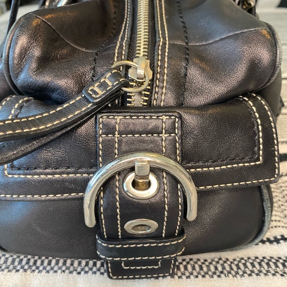 Coach Black Leather Handbag - Picture 7 of 9